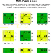 Addition Math Puzzles #4