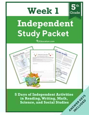 Fifth Grade Independent Study Packet - Week 1