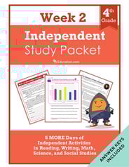 Fourth Grade Independent Study Packet - Week 2
