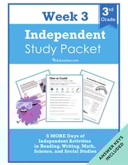 Third Grade Independent Study Packet - Week 3