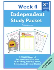 Third Grade Independent Study Packet - Week 4