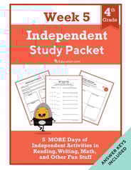 Fourth Grade Independent Study Packet - Week 5