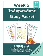First Grade Independent Study Packet - Week 5
