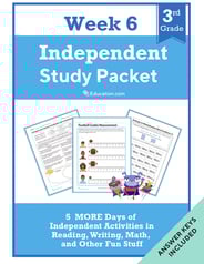 Third Grade Independent Study Packet - Week 6