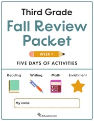 Third Grade Fall Review Packet - Week 1