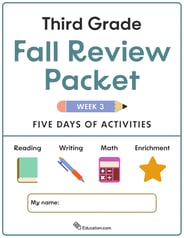 Third Grade Fall Review Packet - Week 3