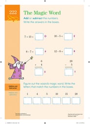 Add and Subtract to Find the Magic Word