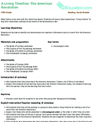 A Living Timeline: The American Revolution