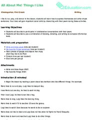 All About Me! Things I Like