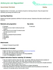 Antonyms are Opposites!