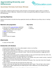 Appreciating Diversity and Differences