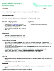 Associative Property of Multiplication