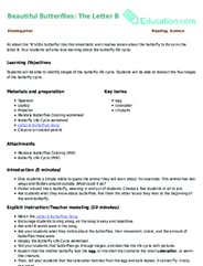 Beautiful Butterflies: The Letter B