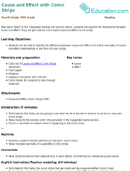 Cause and Effect with Comic Strips