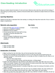 Close Reading: Introduction