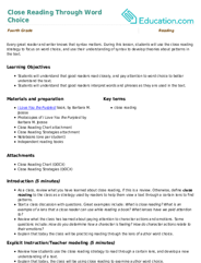 Close Reading Through Word Choice