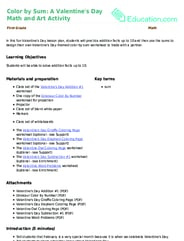 Color by Sum: A Valentine's Day Math and Art Activity