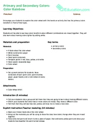 Primary and Secondary Colors: Color Rainbow