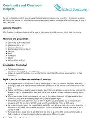 Community and Classroom Helpers