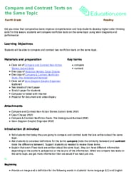 Compare and Contrast Texts on the Same Topic