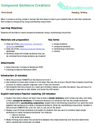 Compound Sentence Creations