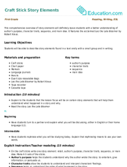 Craft Stick Story Elements