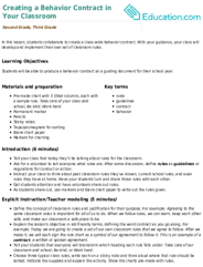 Creating a Behavior Contract in Your Classroom