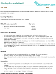 Dividing Decimals Dash!