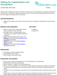 Editing for Capitalization and Punctuation