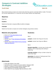 Compare & Contrast Addition Strategies
