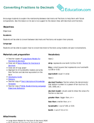 Converting Fractions to Decimals