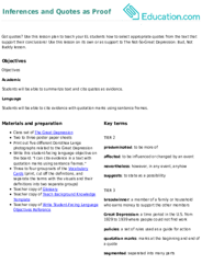 Inferences and Quotes as Proof