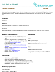 Is It Tall or Short?