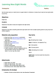 Learning New Sight Words