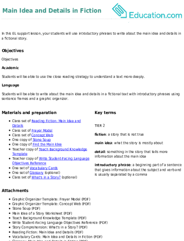 Main Idea and Details in Fiction
