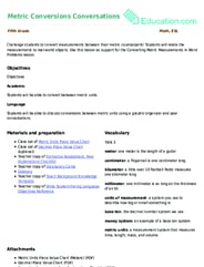 Metric Conversions Conversations