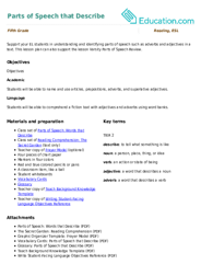 Parts of Speech that Describe