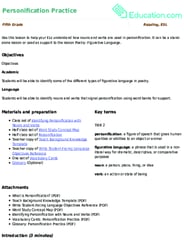 Personification Practice