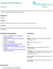 Powers of Ten Patterns