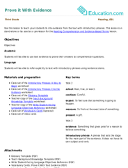 Prove it With Evidence