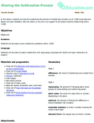 Sharing the Subtraction Process