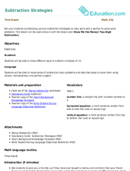 Subtraction Strategies
