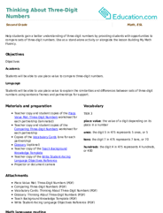Thinking About Three-Digit Numbers