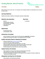 Ending Blends: Word Practice