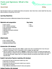 Facts and Opinions: What's the Truth?