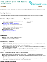 Find Author’s Claim with Reasons and Evidence