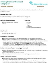 Finding the Five Themes of Geography