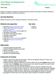 Five Ways to Respond to Literature