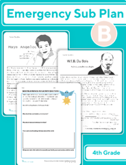 Fourth Grade Daily Sub Plan Day 2