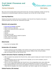 Fruit Salad: Phonemes and Syllables